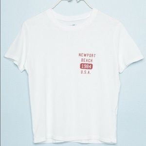 Brandy Melville White Newport Beach 1984 Tee